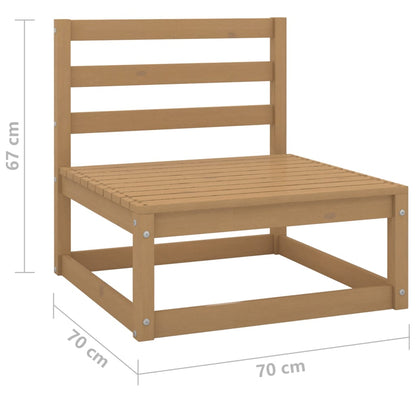 vidaXL 8-delige Loungeset met kussens massief grenenhout