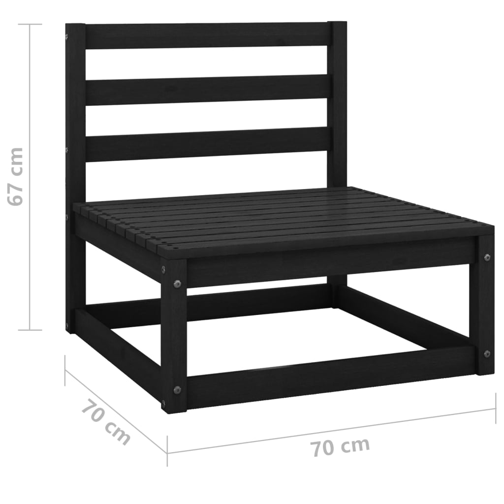 vidaXL 5-delige Loungeset met kussens massief grenenhout