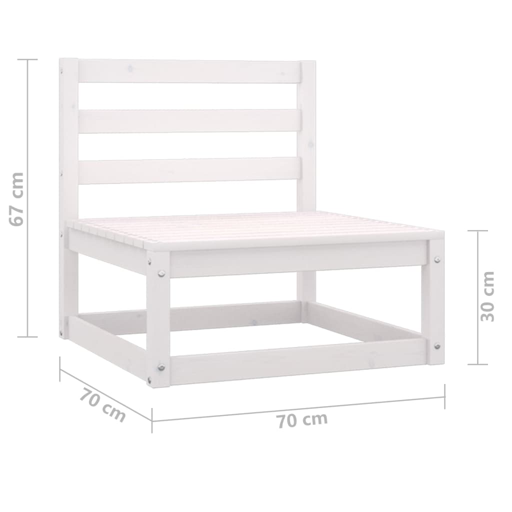 vidaXL 5-delige Loungeset met kussens massief grenenhout