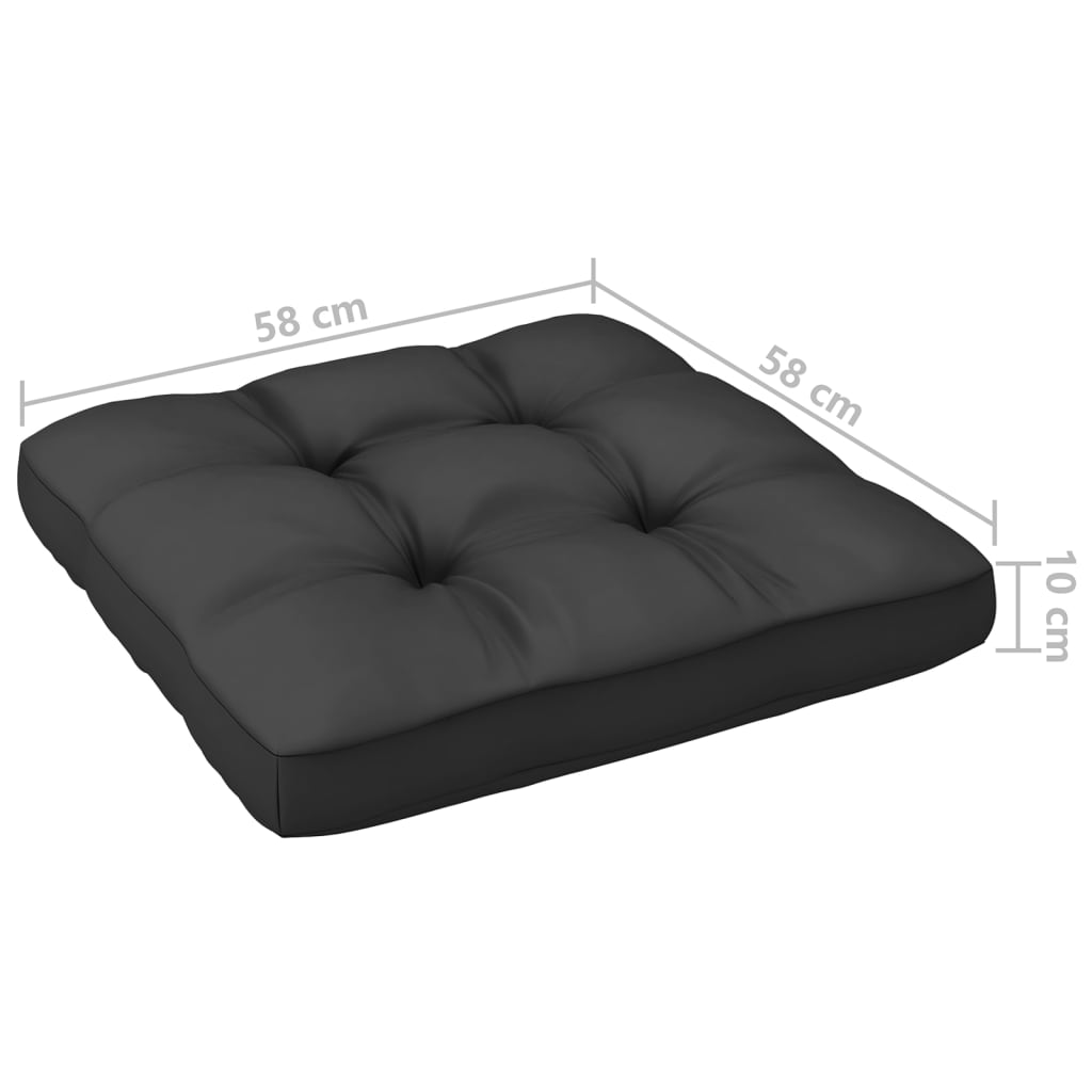 vidaXL 13-delige Loungeset met kussens massief grenenhout wit