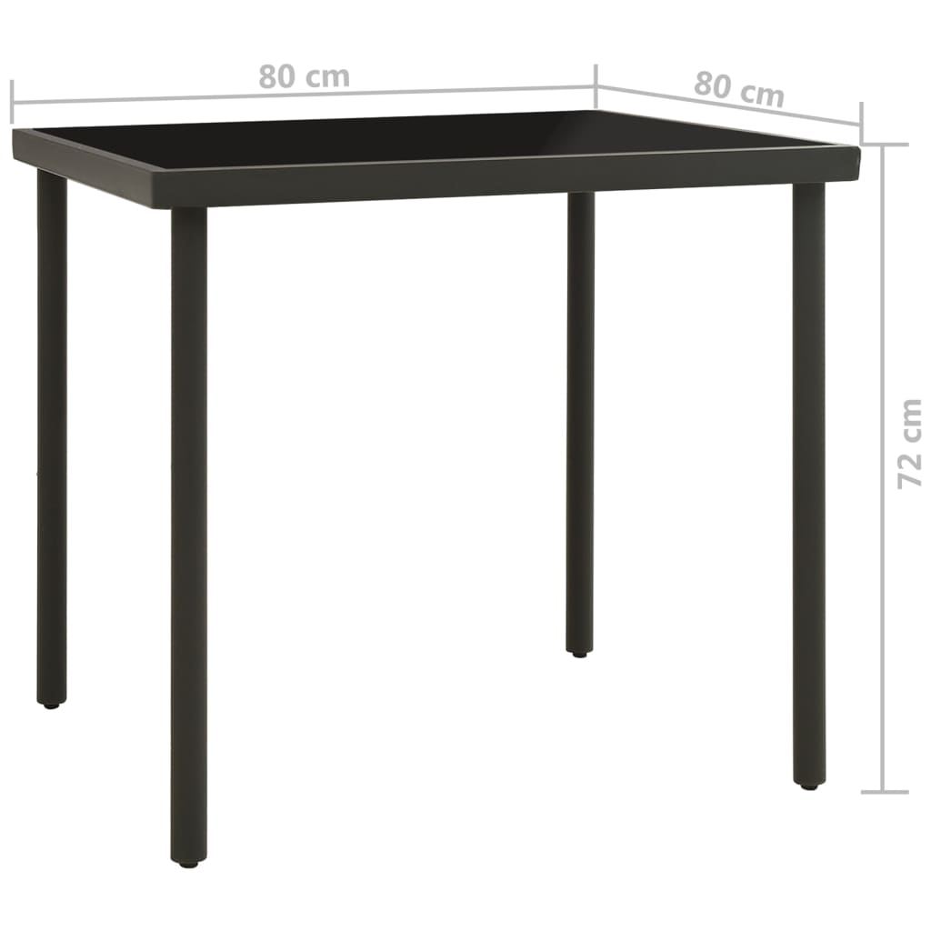 vidaXL 3-delige Tuinset staal