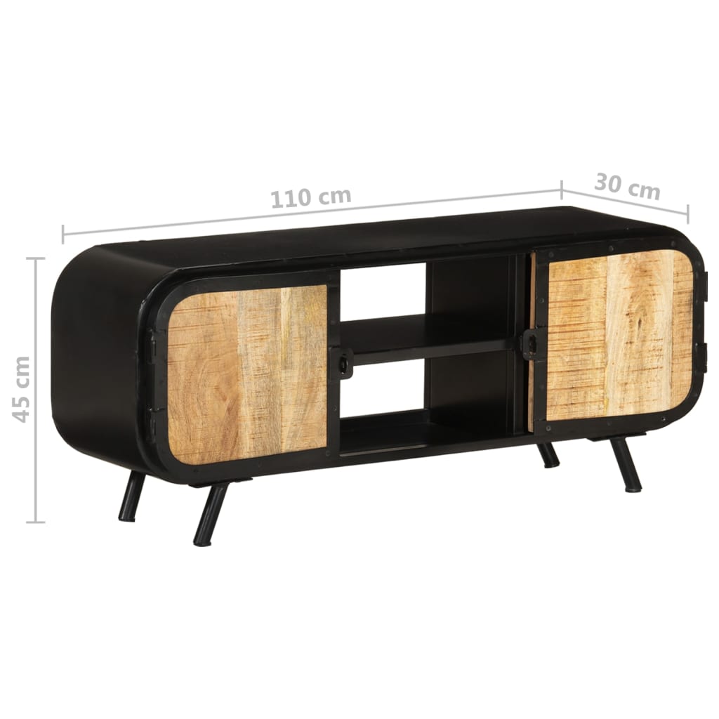 vidaXL Tv-meubel 110x30x45 cm ruw mangohout