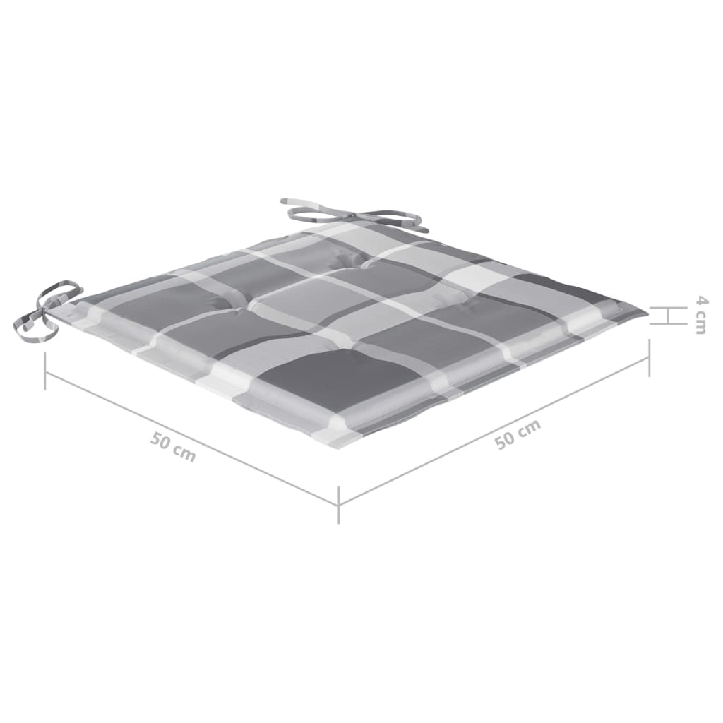 vidaXL Tuinstoelen 8 st met kussens massief acaciahout grijs