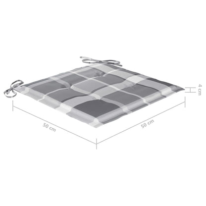 vidaXL Tuinstoelen 8 st met kussens massief acaciahout grijs