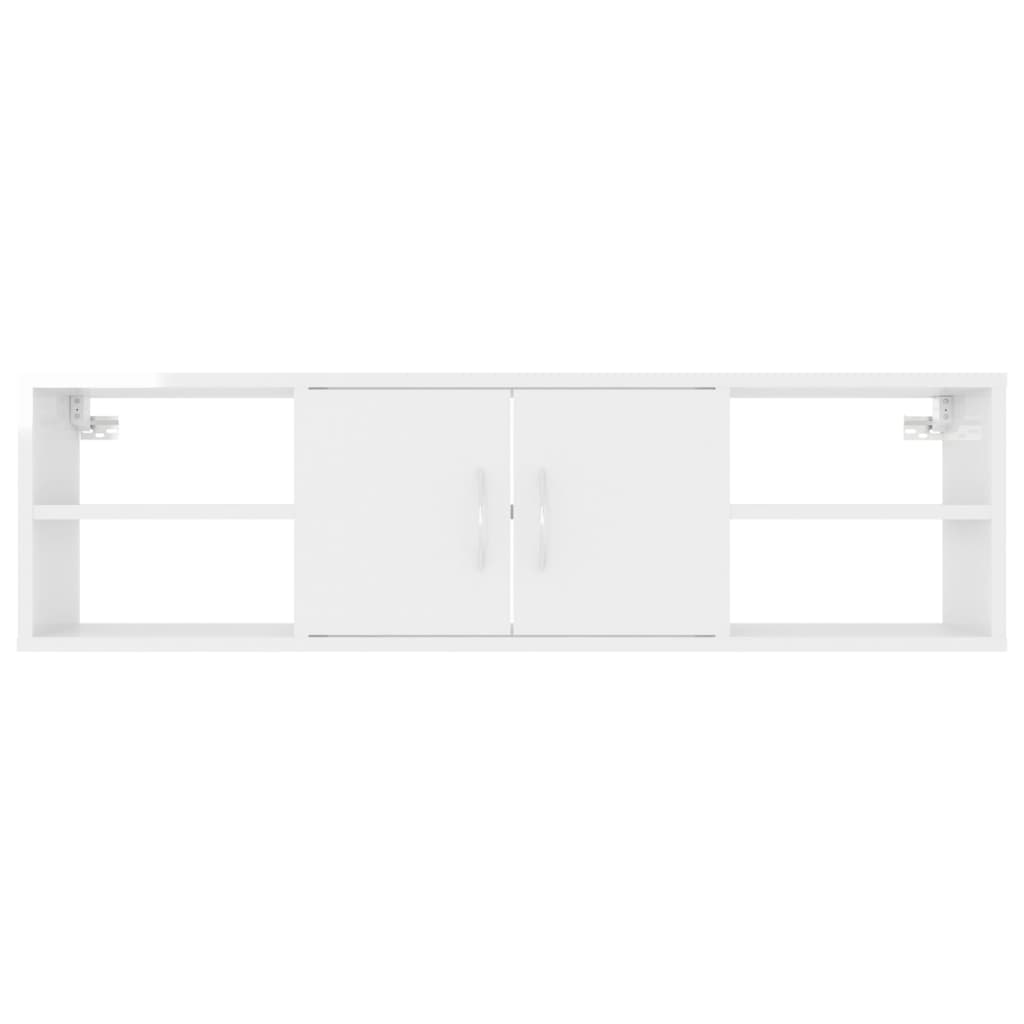 vidaXL Wandschap 102x30x29 cm bewerkt hout hoogglans wit