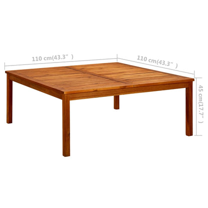 vidaXL Tuintafel 110x110x45 cm massief acaciahout