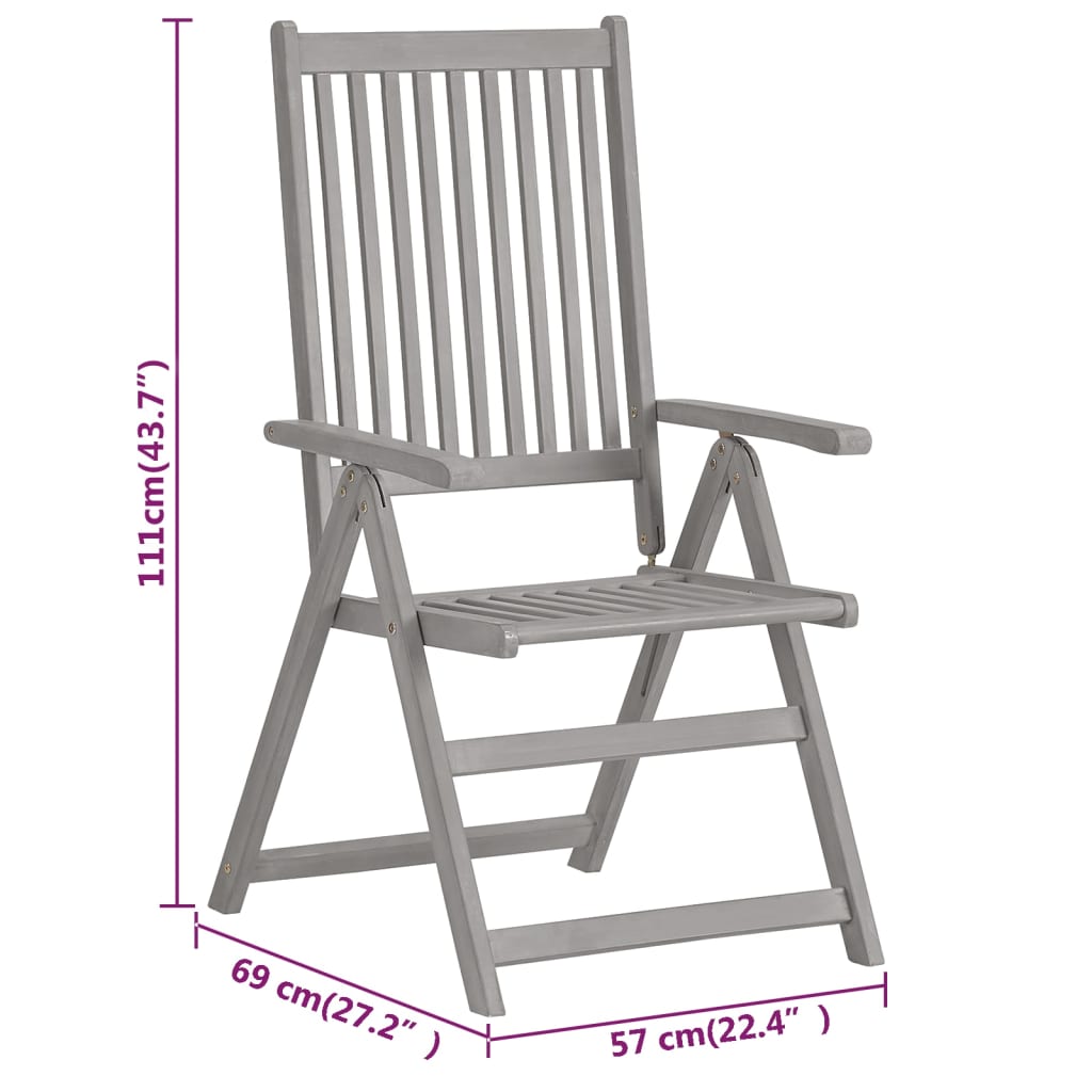 vidaXL 5-delige Tuinset massief acaciahout