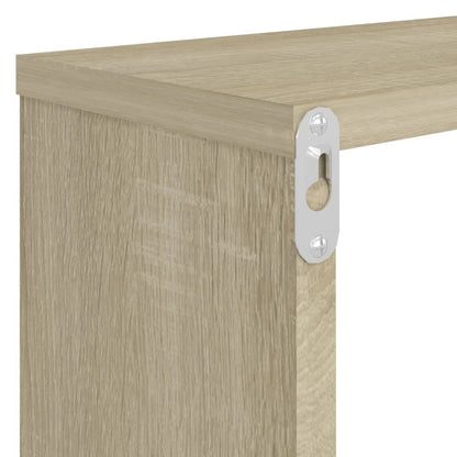 vidaXL Wandschappen kubus 2 st 80x15x26,5 cm bewerkt hout sonoma eiken