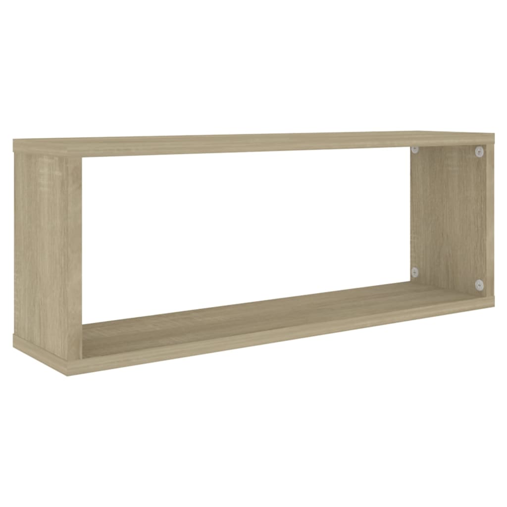 vidaXL Wandschappen kubus 4 st 60x15x23 cm bewerkt hout sonoma eiken