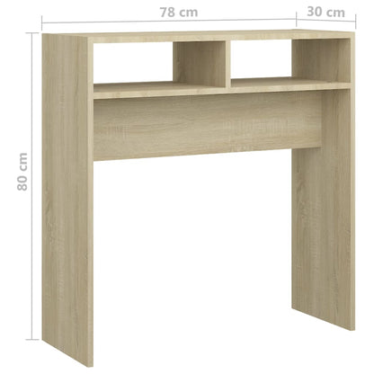 vidaXL Wandtafel 78x30x80 cm bewerkt out sonoma eikenkleurig