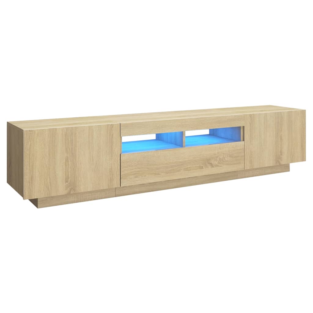 vidaXL Tv-meubel met LED-verlichting 180x35x40 cm sonoma eikenkleurig