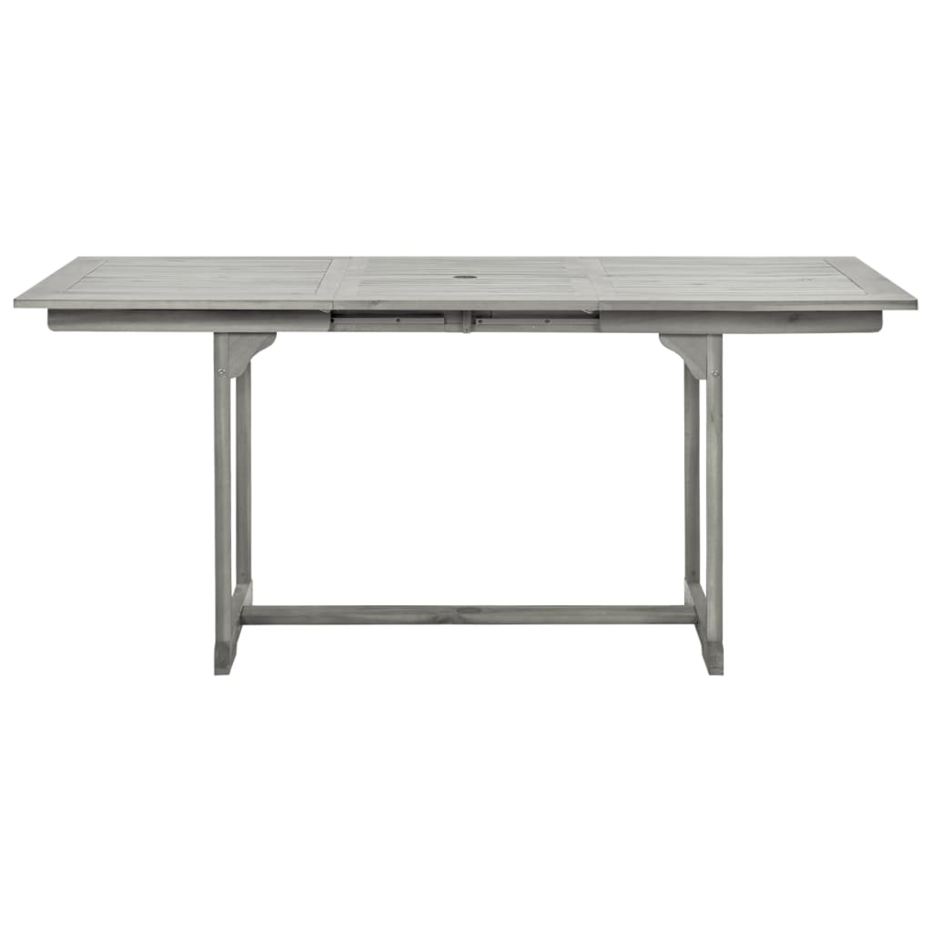 vidaXL Tuintafel (120-170)x80x75 cm massief acaciahout