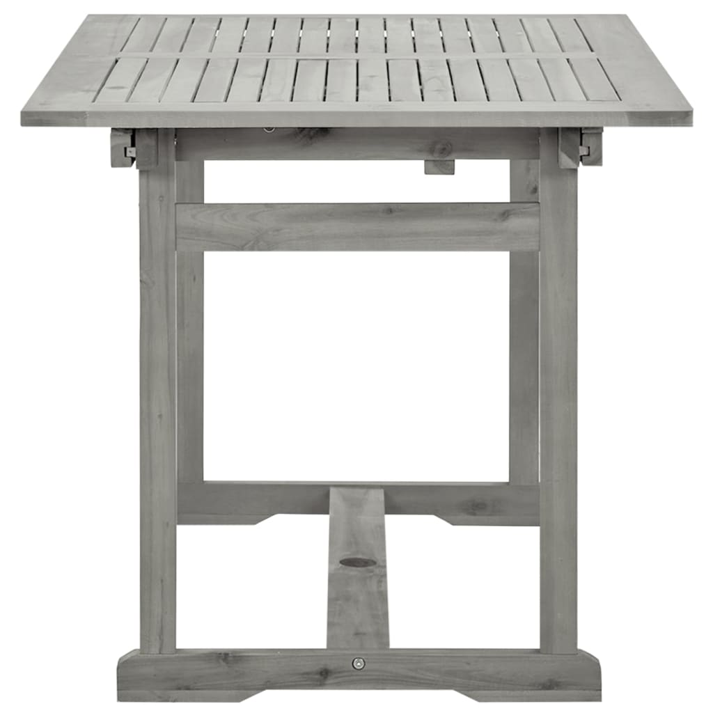 vidaXL Tuintafel (120-170)x80x75 cm massief acaciahout