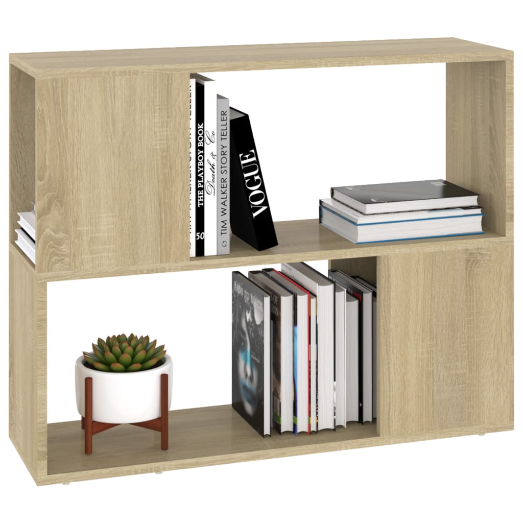 vidaXL Tv-meubel 80x24x63 cm bewerkt hout sonoma eikenkleurig