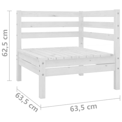 vidaXL 3-delige Loungeset massief grenenhout wit