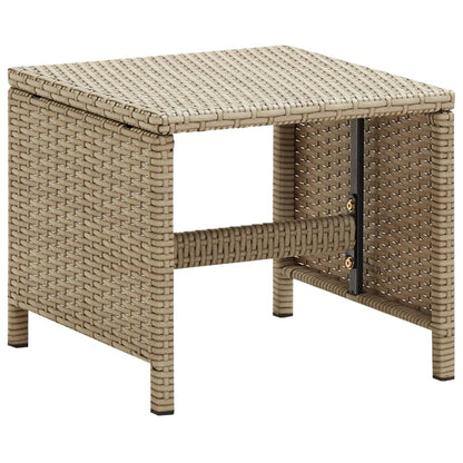 vidaXL Tuinstoelen 2 st met voetenbanken poly rattan beige