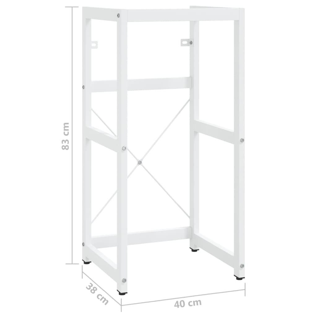 vidaXL Wastafelframe 40x38x83 cm ijzer wit