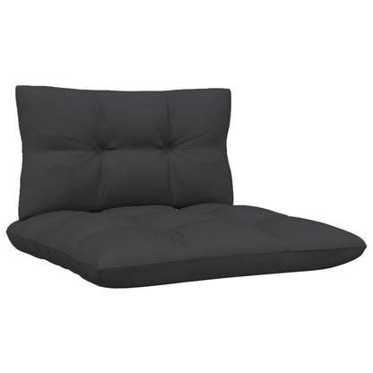 vidaXL 3-delige Loungeset met kussens massief grenenhout wit