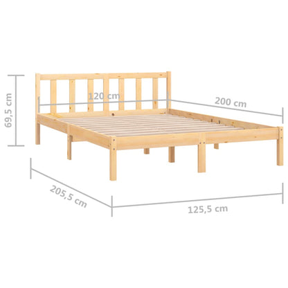 vidaXL Bedframe massief grenenhout 120x200 cm