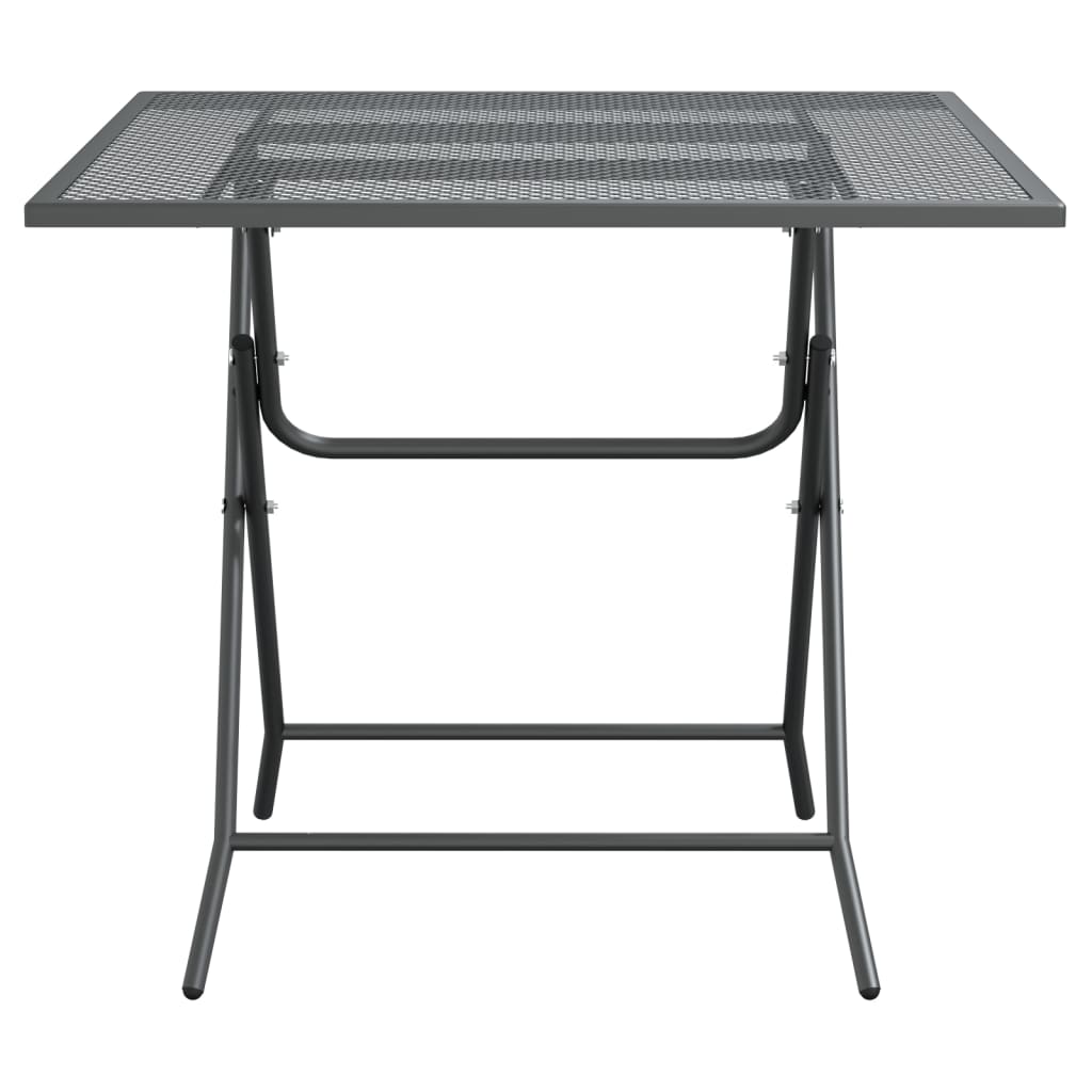 vidaXL Tuintafel 80x80x72 cm metaalgaas antracietkleurig