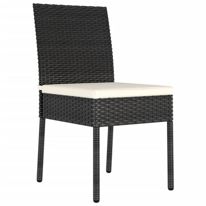 vidaXL Tuinstoelen 4 st poly rattan zwart