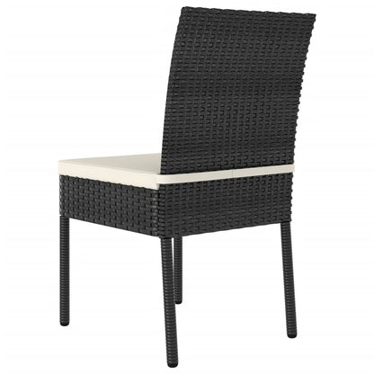 vidaXL Tuinstoelen 4 st poly rattan zwart