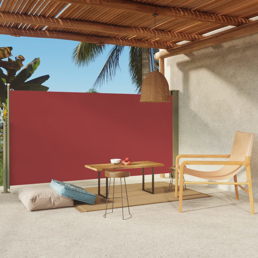 vidaXL Tuinscherm uittrekbaar 160x300 cm rood