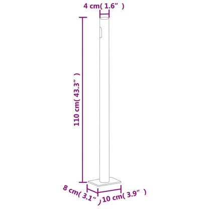 vidaXL Windscherm uittrekbaar 180x600 cm antracietkleurig