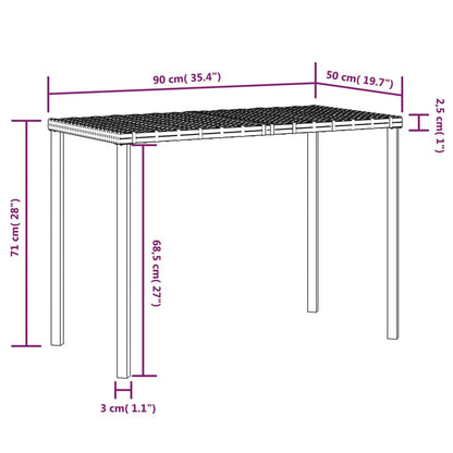 vidaXL 5-delige Loungeset met kussens L-vormig poly rattan grijs