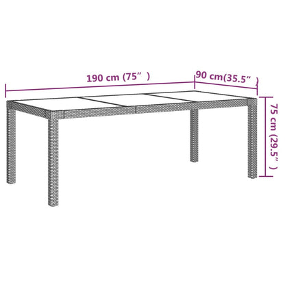 vidaXL 9-delige Tuinset met kussens poly rattan grijs