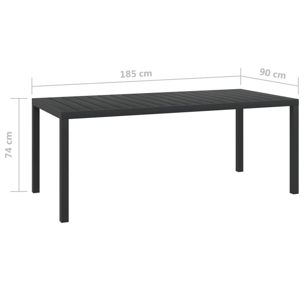 vidaXL 9-delige Tuinset met kussens poly rattan zwart