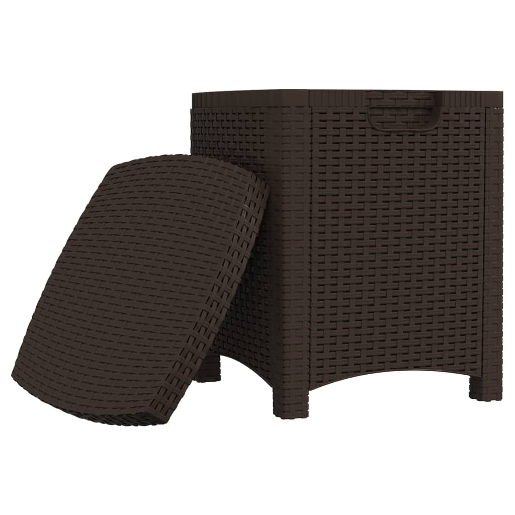 vidaXL Tuinbox 39x39x46 cm PP rattan bruin