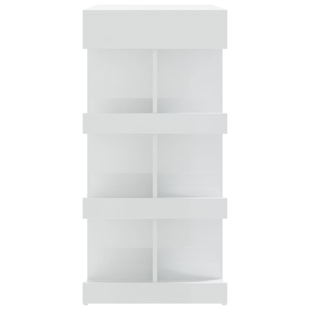 vidaXL Bartafel met opbergrek 100x50x101,5 cm hoogglans wit