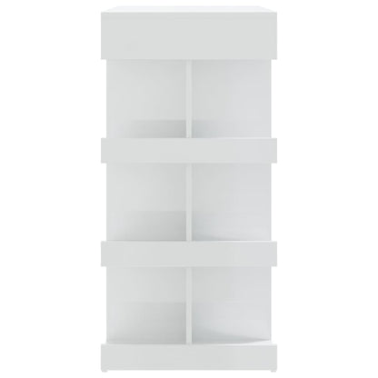 vidaXL Bartafel met opbergrek 100x50x101,5 cm hoogglans wit