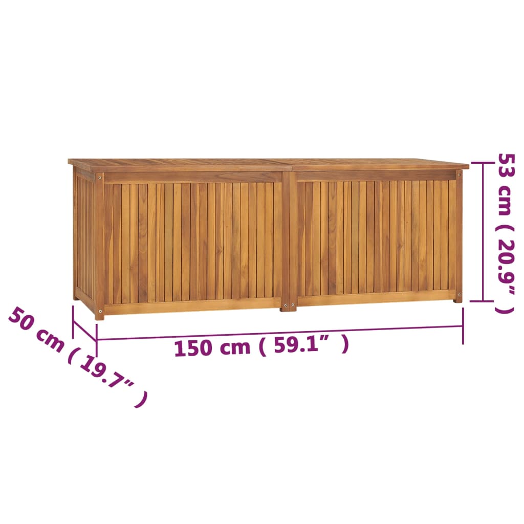 vidaXL Tuinbox 150x50x55 cm massief teakhout