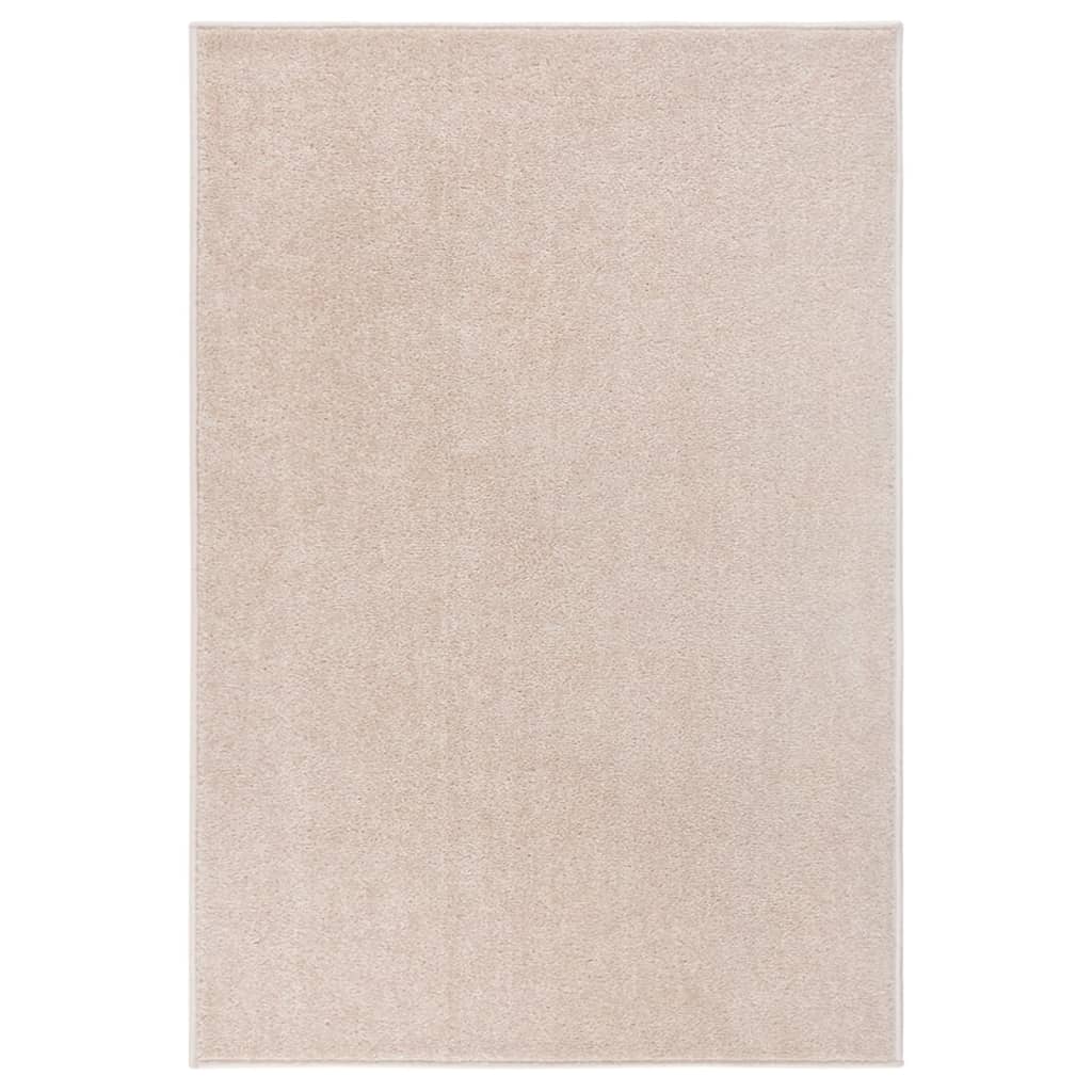 vidaXL Vloerkleed kortpolig 160x230 cm donkerbeige