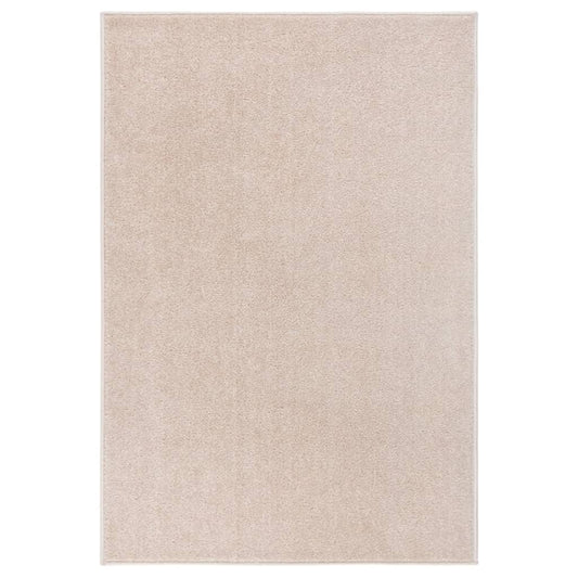 vidaXL Vloerkleed kortpolig 160x230 cm donkerbeige