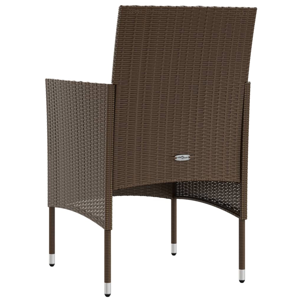 vidaXL 16-delige Loungeset met kussens poly rattan bruin