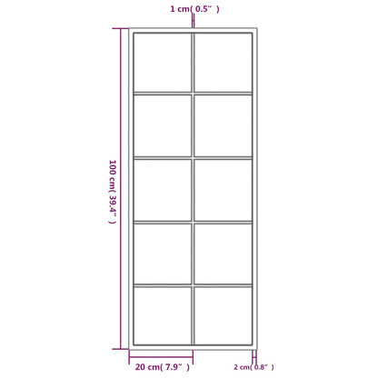 vidaXL Wandspiegel 100x40 cm metaal zwart