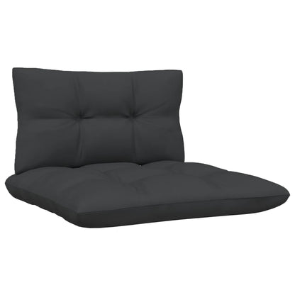 vidaXL 4-delige Loungeset met antracietkleurige kussens grenenhout