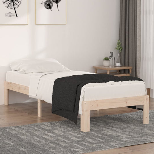 vidaXL Bedframe massief hout 75x190 cm