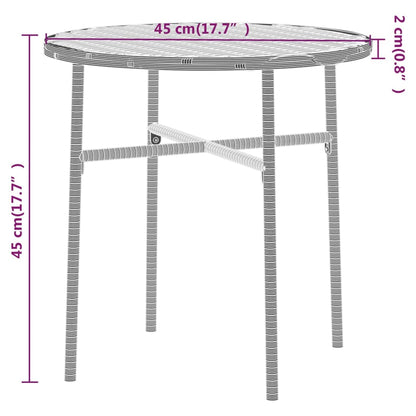 vidaXL 3-delige Tuinset poly rattan zwart