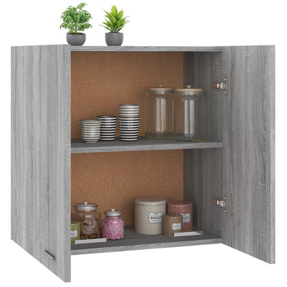 vidaXL Wandkast hangend 60x31x60 cm bewerkt hout grijs sonoma eiken