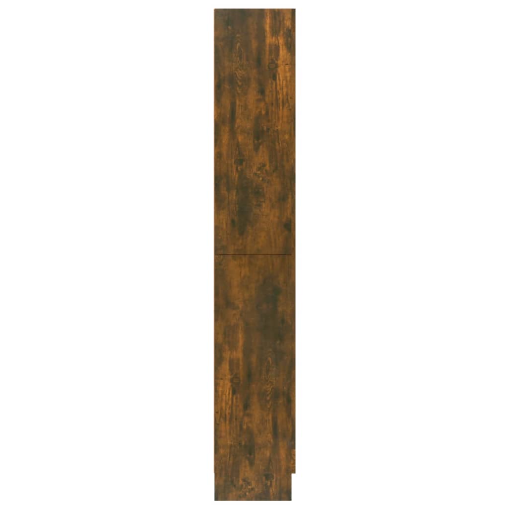 vidaXL Vitrinekast 82,5x30,5x185,5 cm bewerkt hout gerookt eikenkleur