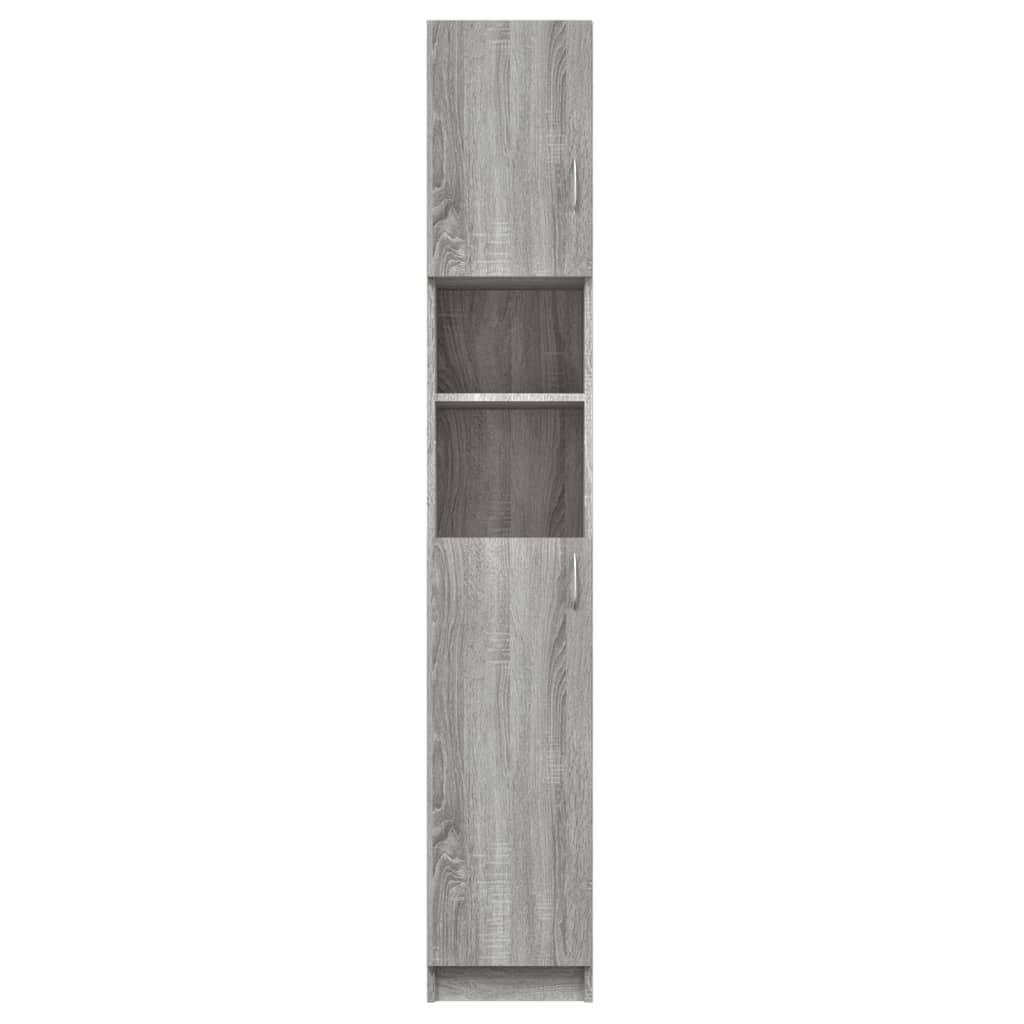 vidaXL Badkamerkast 32x25,5x190 cm bewerkt hout grijs sonoma eiken