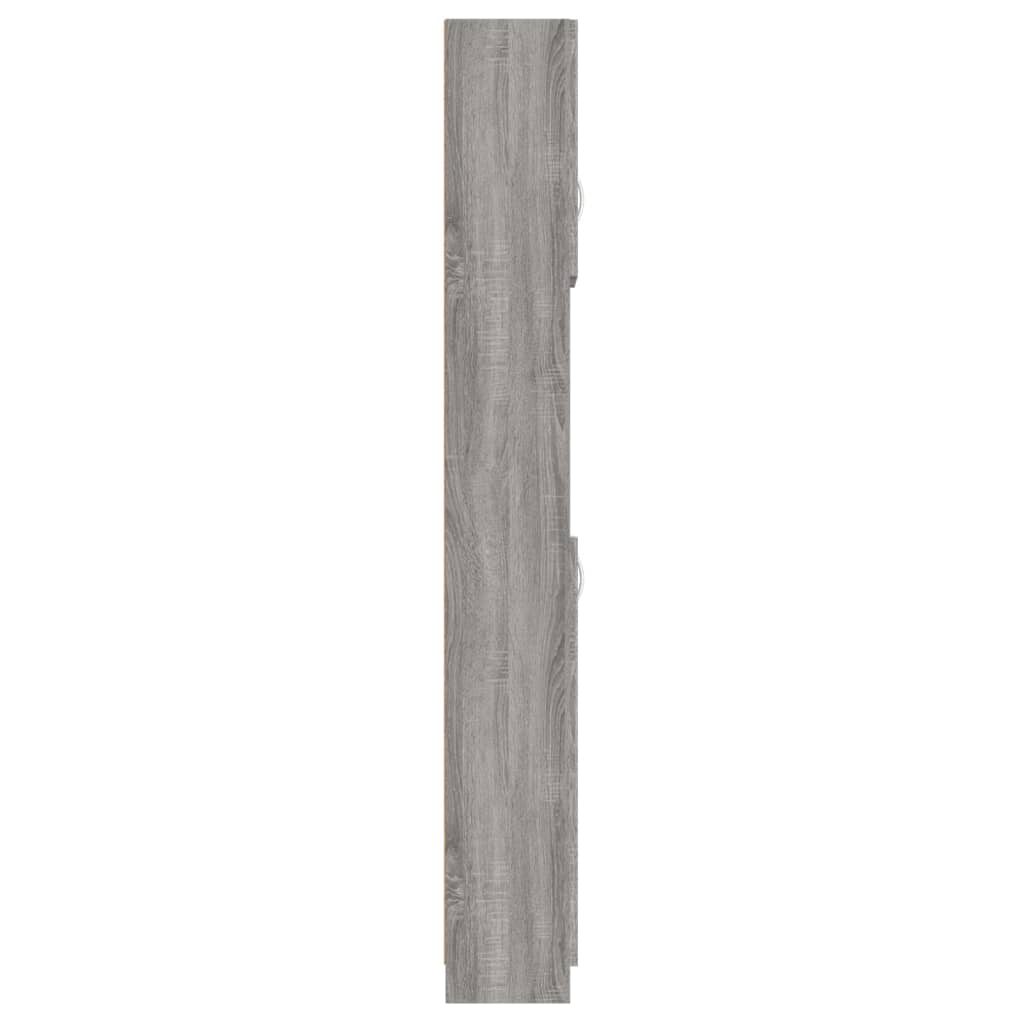 vidaXL Badkamerkast 32x25,5x190 cm bewerkt hout grijs sonoma eiken