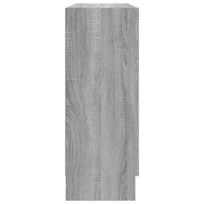 vidaXL Vitrinekast 82,5x30,5x80 cm bewerkt hout grijs sonoma eiken