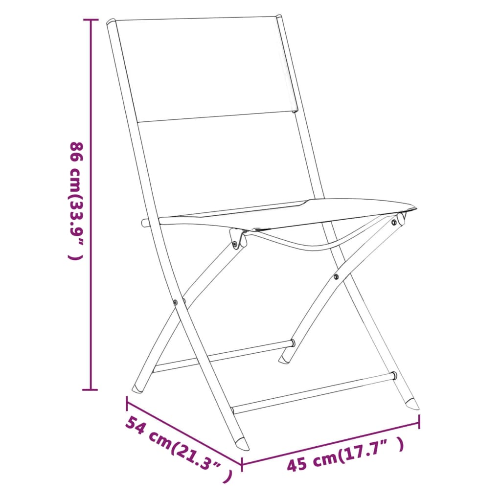 vidaXL 5-delige Tuinset grijs en zwart