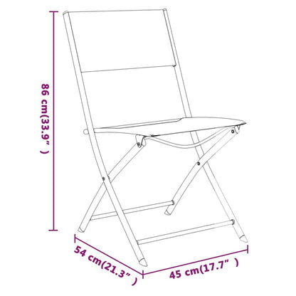 vidaXL 5-delige Tuinset grijs en zwart