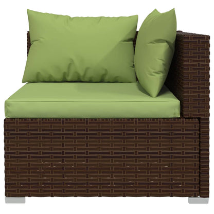 vidaXL 13-delige Loungeset met kussens poly rattan bruin